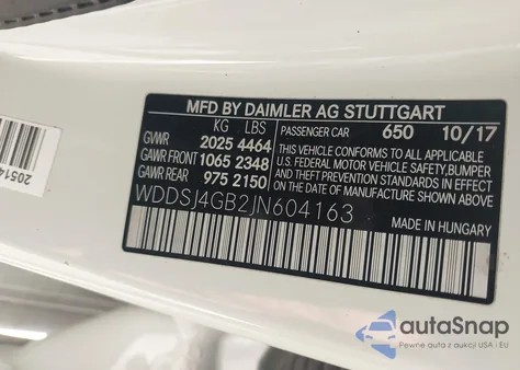 2018 Mercedes-Benz Cla 250 4Matic z USA, uszkodzony, nr VIN WDDSJ4GB2JN604163